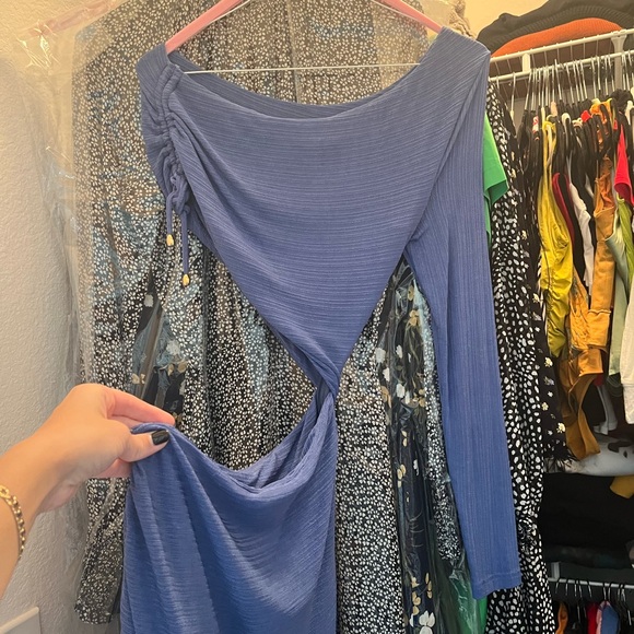 LEXI Dress Cocktail Gown Purple Periwinkle One Sleeve Sexy Revolve Size 2 - Picture 10 of 10